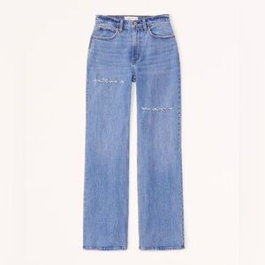 Abercrombie & Fitch High Rise 90s Relaxed Medium Destroy Size 25
